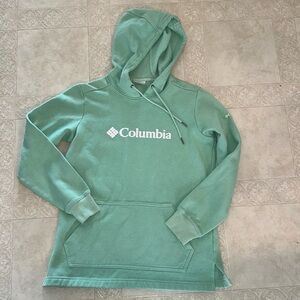 Mint green Columbia drawstring hoodie